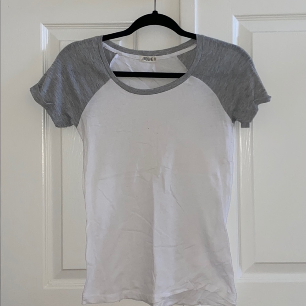 NWOT UO Grey and White Minimalist T-shirt